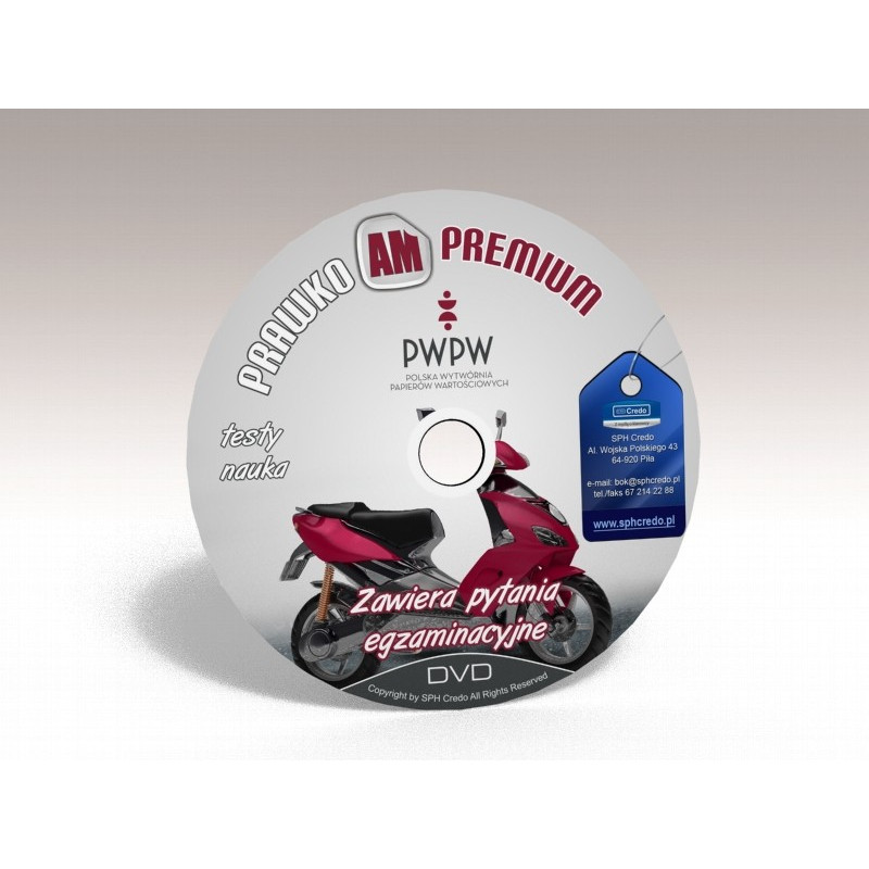 Prawko Premium AM - pytania egzaminacyjne PWPW (płyta DVD)