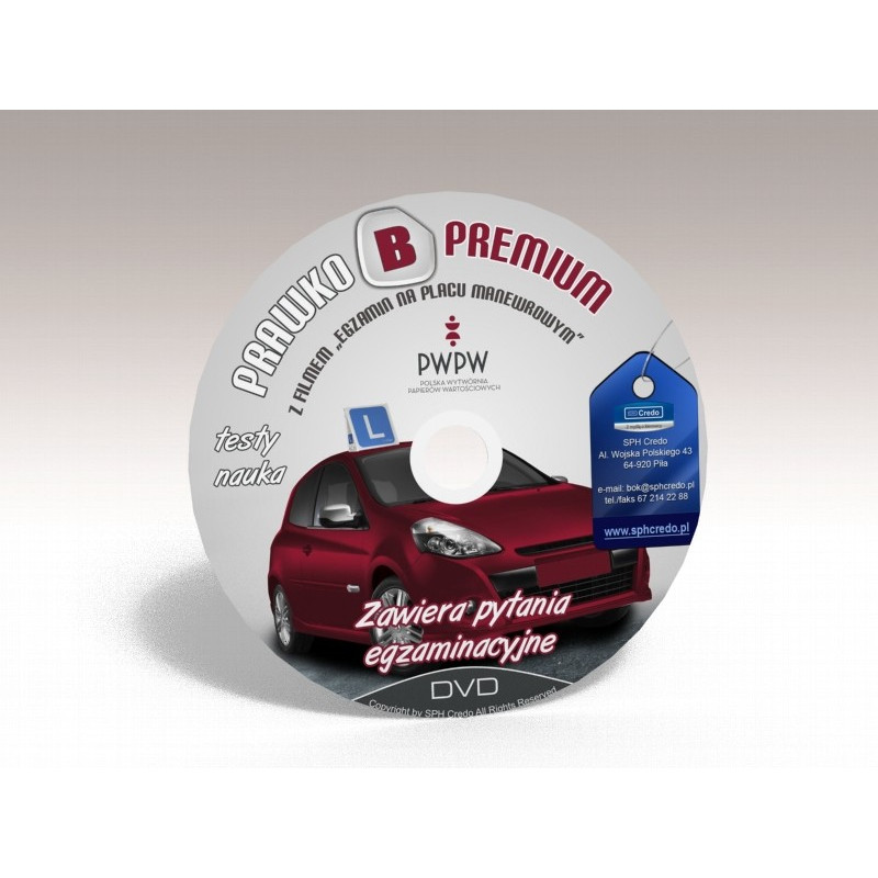 Prawko Premium B - pytania egzaminacyjne PWPW (płyta DVD)