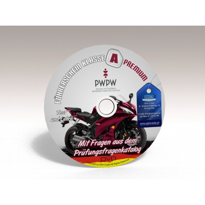 Prawko A Premium niem w języku obcym - pytania egzaminacyjne PWPW  (płyta DVD)